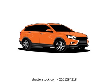 a sports car. vector graphics. illustration.