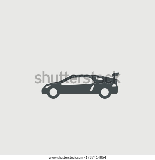 Sports car vector icon\
illustration sign