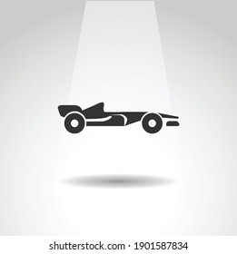 Sports car vector icon, simple racing Sport car icon