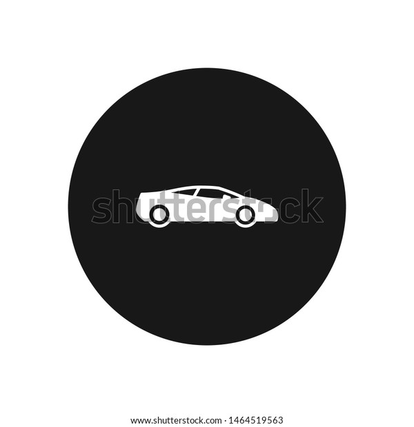 Sports car\
vector icon, simple sports car\
sign.