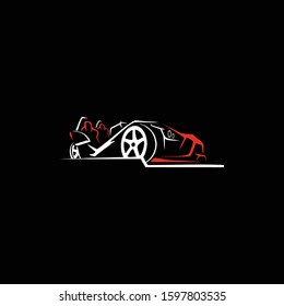 
sports car vector logo design