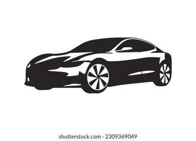 Sports car vector logo icon Motor vehicle dealership logo car silhouette Vector template