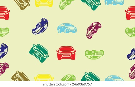 Patrón sin fisuras del Vector del coche deportivo. Para estampados de prendas de vestir, telas y otros usos.