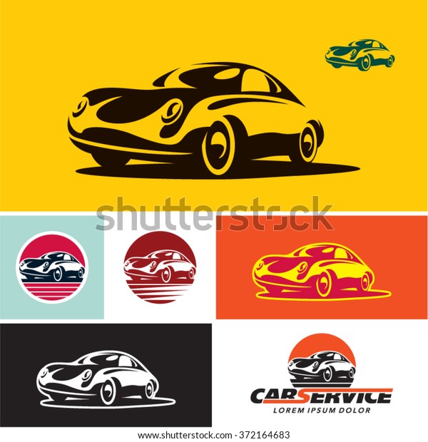 sports\
car vector silhouette, car service logo, car\
icon