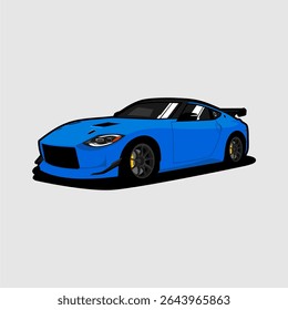 sports car in vector style illustration