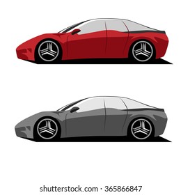 Sports car Vehicle Vector Illustration