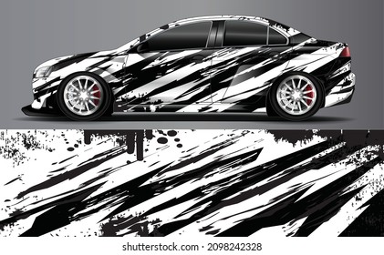 sports car wrap design vector, car decal, vehicle graphics