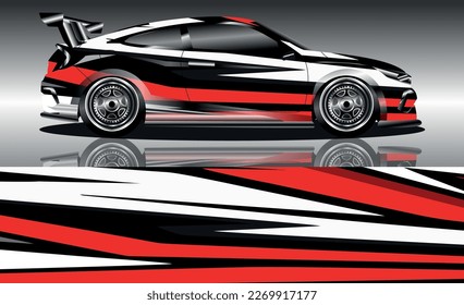 sports car wrap design vector