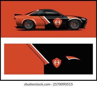 sports car wrap style vector design 