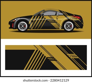 sports car wrap and vinyl sticker graphic Vector and vehicle sticker