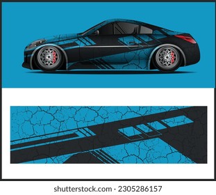 sports car wrap and vinyl sticker graphic Vector and vehicle sticker