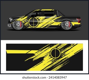 sports car wrap and vinyl sticker graphic Vector and vehicle sticker