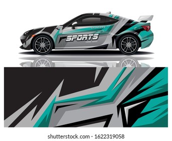 Sports car wrapping decal design