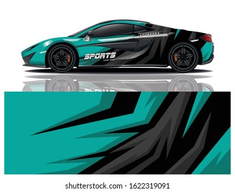 Sports car wrapping decal design