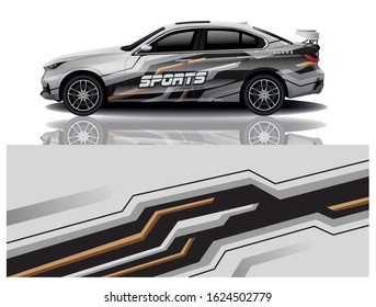 Sports car wrapping decal design