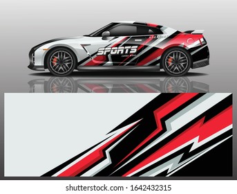 Sports car wrapping decal design