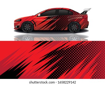 Sports car wrapping decal design