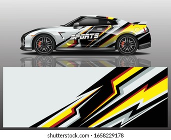 Sports car wrapping decal design