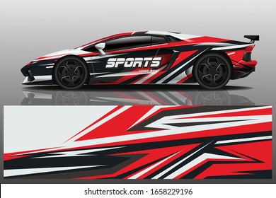 Sports car wrapping decal design