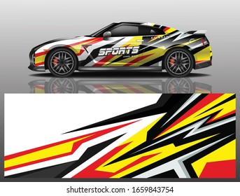 Sports car wrapping decal design