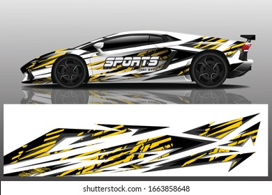 Sports car wrapping decal design