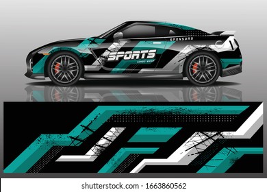 Sports car wrapping decal design