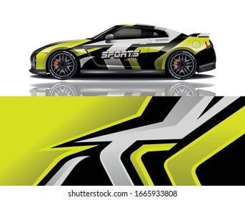Sports Car Wrapping Decal Design