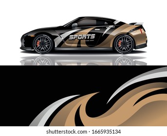 Sports Car Wrapping Decal Design
