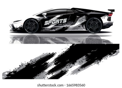 Sports Car Wrapping Decal Design