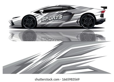 Sports Car Wrapping Decal Design