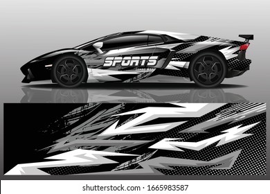 Sports Car Wrapping Decal Design