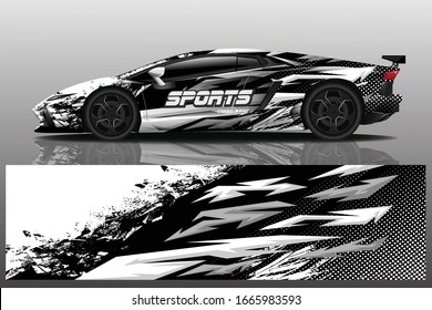 Sports Car Wrapping Decal Design