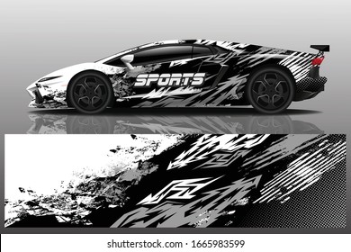 Sports Car Wrapping Decal Design