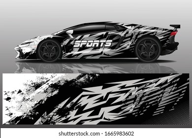 Sports Car Wrapping Decal Design