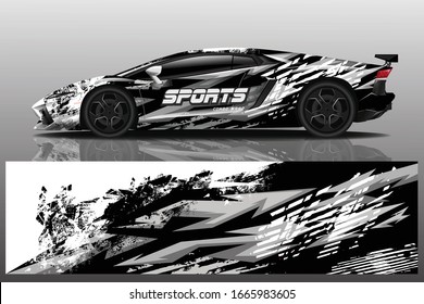Sports Car Wrapping Decal Design
