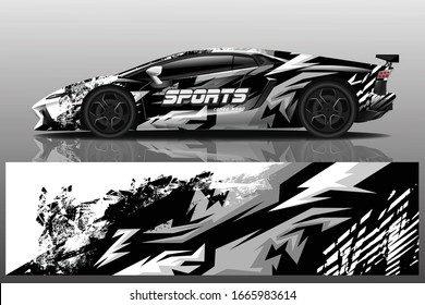 Sports Car Wrapping Decal Design