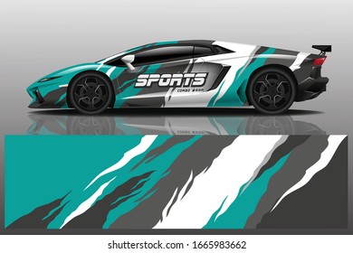 Sports Car Wrapping Decal Design