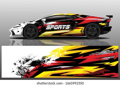 Sports Car Wrapping Decal Design