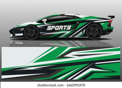 Sports Car Wrapping Decal Design