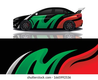 Sports Car Wrapping Decal Design