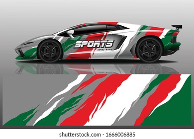 Sports Car Wrapping Decal Design