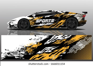 Sports Car Wrapping Decal Design