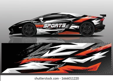 Sports Car Wrapping Decal Design