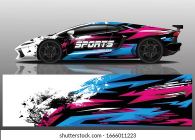 Sports Car Wrapping Decal Design