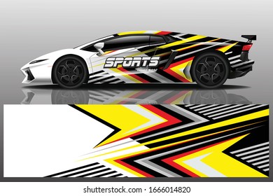 Sports Car Wrapping Decal Design