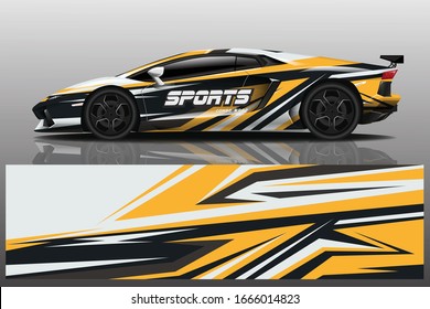 Sports Car Wrapping Decal Design