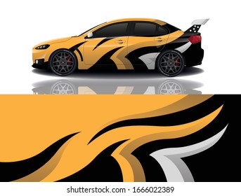Sports Car Wrapping Decal Design