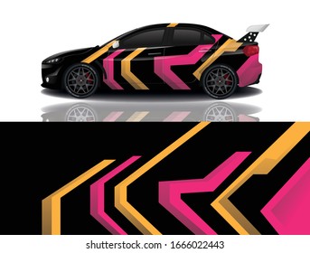 Sports Car Wrapping Decal Design
