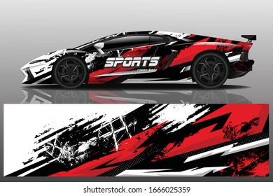 Sports Car Wrapping Decal Design