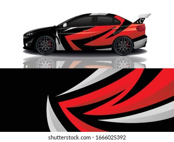 Sports Car Wrapping Decal Design